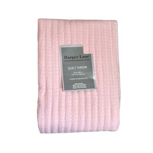 Harper Lane Pink Quilted Throw Blanket